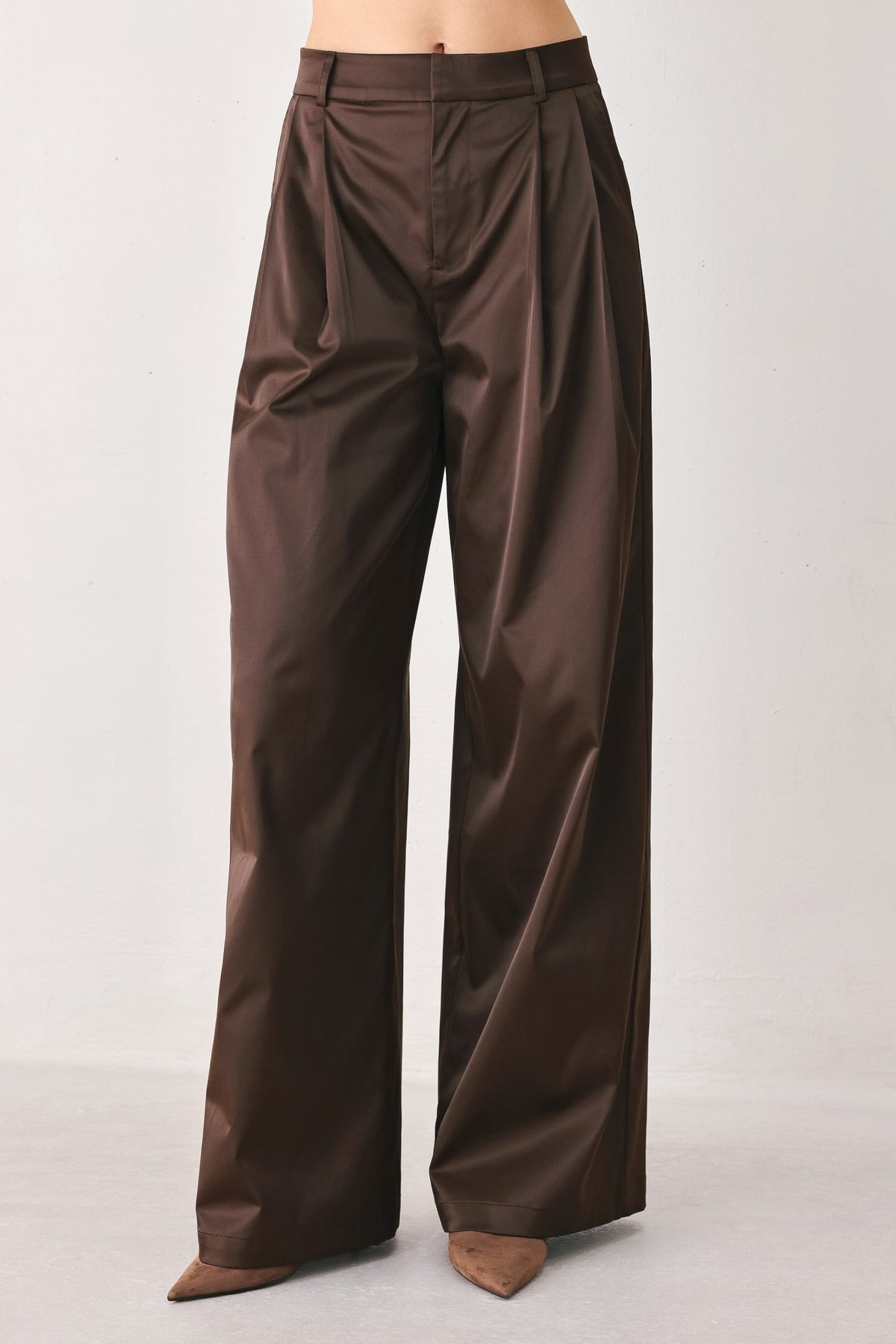 PANTALONES TEJIDOS DE CORTE RELAJADO COLOR PERGAMINO