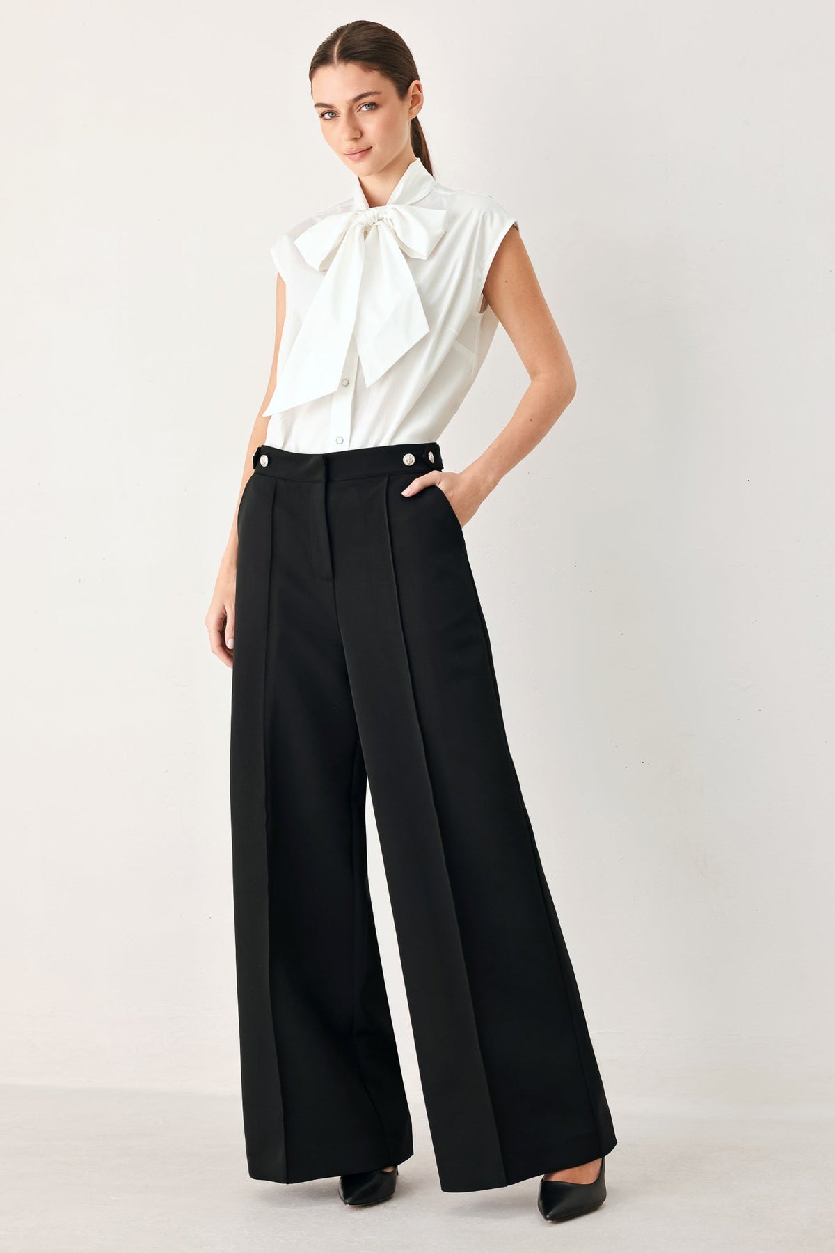 PANTALONES PALAZZO TEJIDOS BLACK POWER