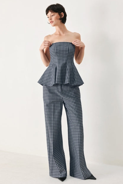 NOIR SOCIETY WOVEN WIDE LEG PANTS