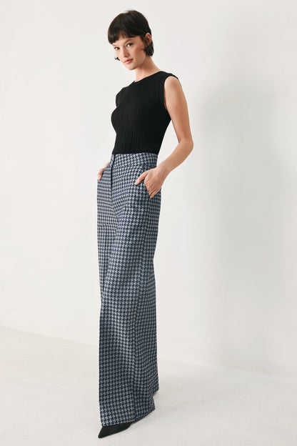 NOIR SOCIETY WOVEN WIDE LEG PANTS