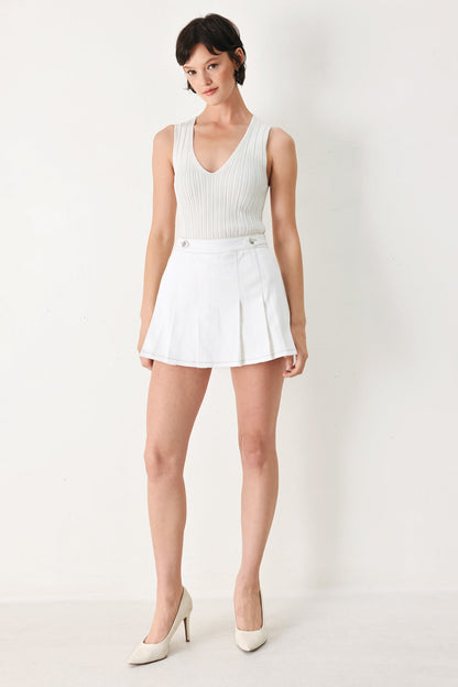 CHAMPAGNE CLUB WOVEN SKORT