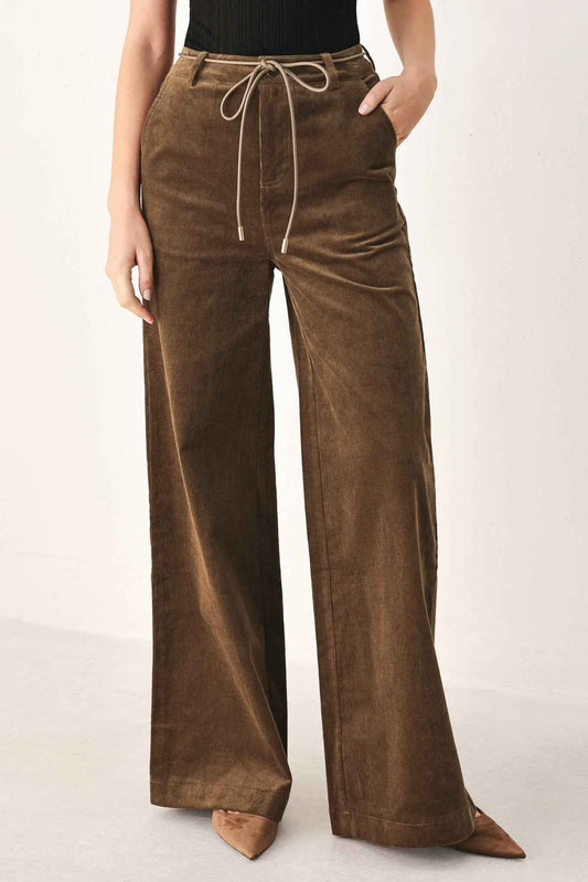 AUTUMN IN MANHATTAN BELTED CORDUROY PANTS