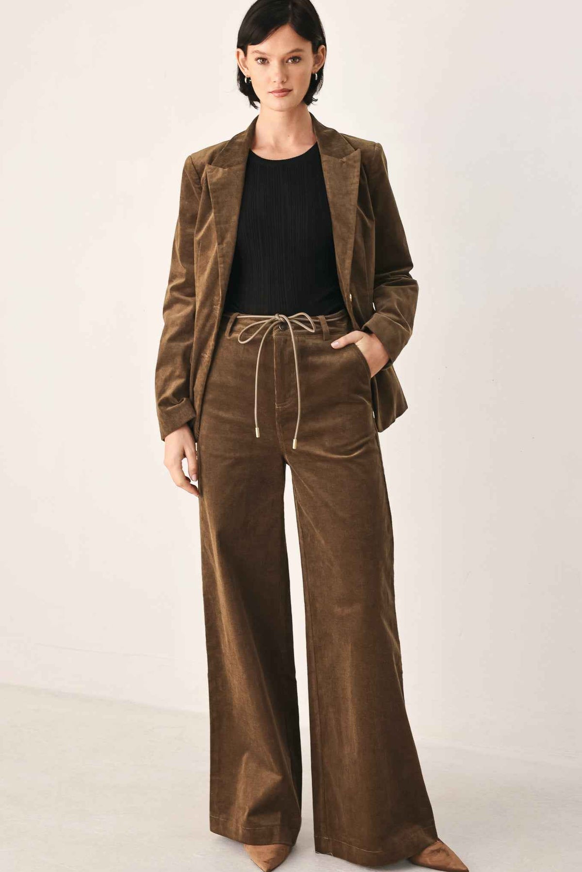 AUTUMN IN MANHATTAN BELTED CORDUROY PANTS