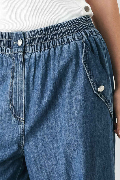INDIGO COMFORT LINE DENIM PANTS