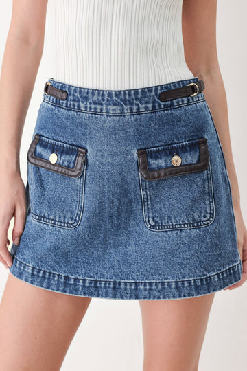 DENIM/BROWN