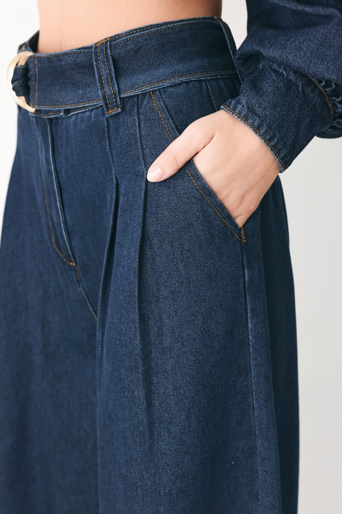 PANTALONES DE MEZCLILLA MODERN MUSE AZUL ÍNDIGO PROFUNDO