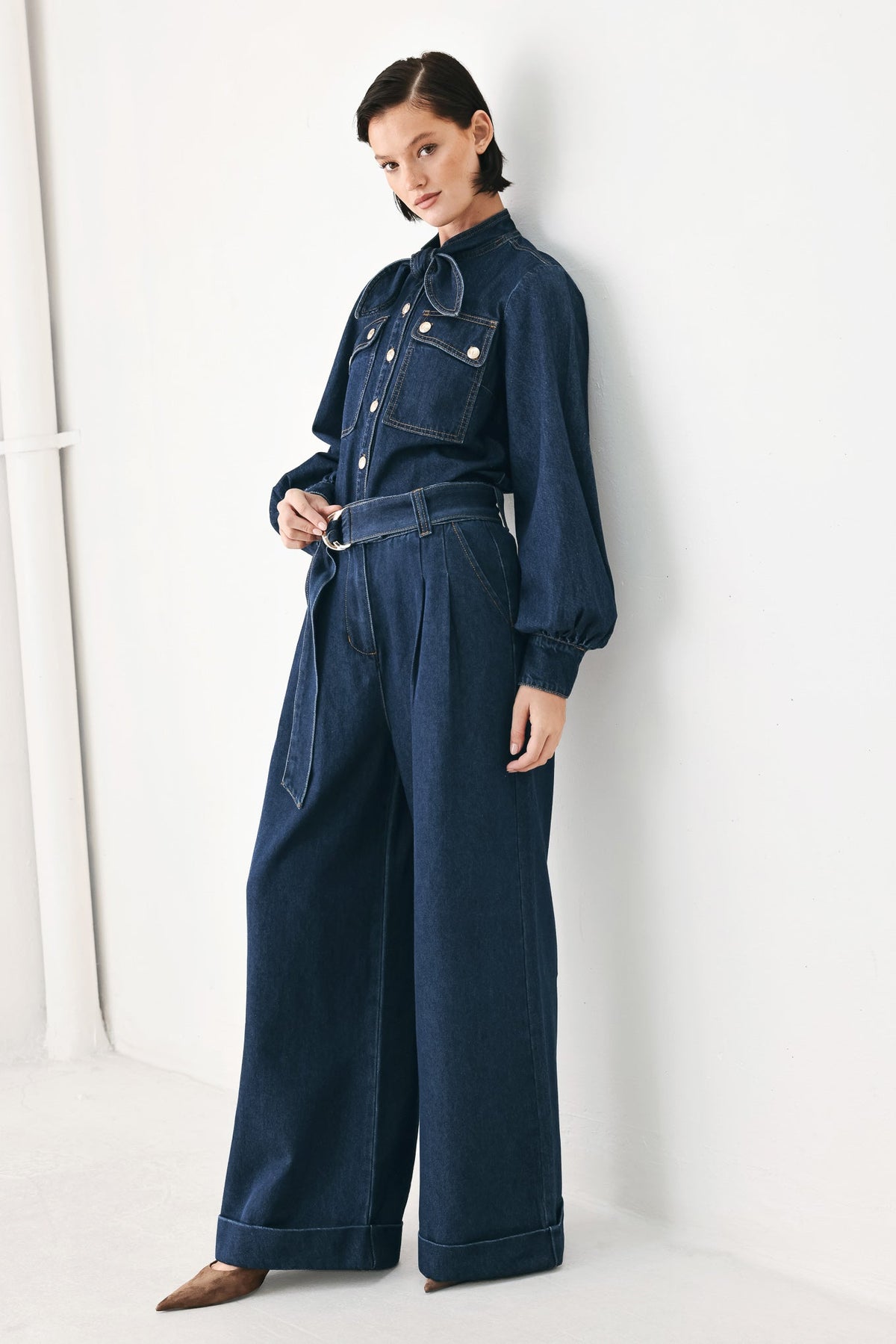 PANTALONES DE MEZCLILLA MODERN MUSE AZUL ÍNDIGO PROFUNDO