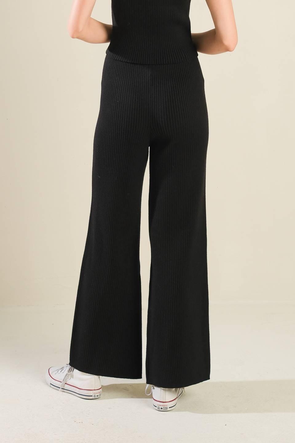 PANTALÓN DE PUNTO NEGRO REGAL RISE