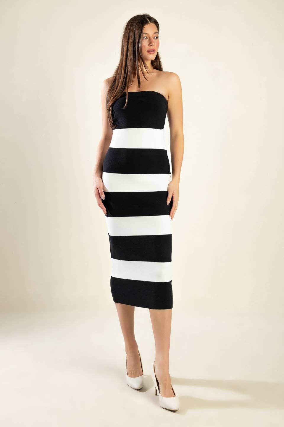 VESTIDO MIDI TUBULAR «TARDE ROMÁNTICA»