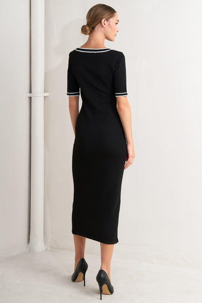 MODERN CLASSIC SWEATER KNIT MIDI DRESS