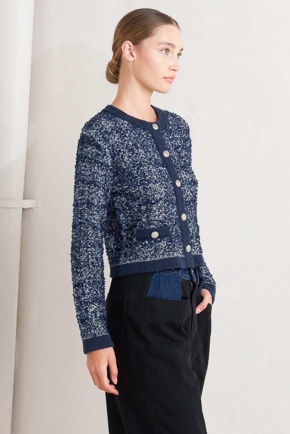 BOUTIQUE GLANCE SWEATER KNIT CARDIGAN