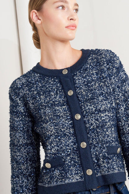 BOUTIQUE GLANCE SWEATER KNIT CARDIGAN