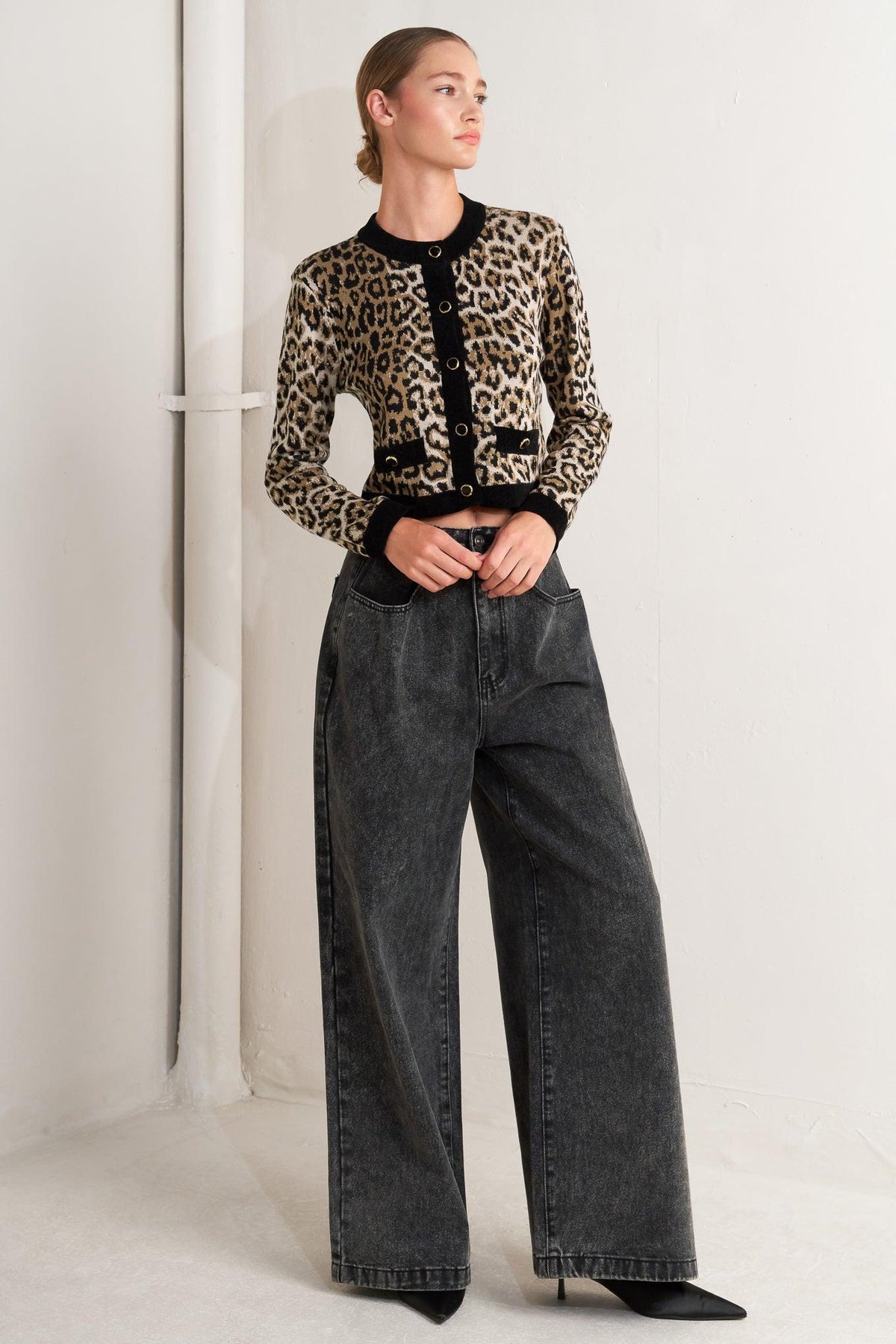 SUÉTER CÁRDIGAN DE LEOPARDO DIOSA URBANA