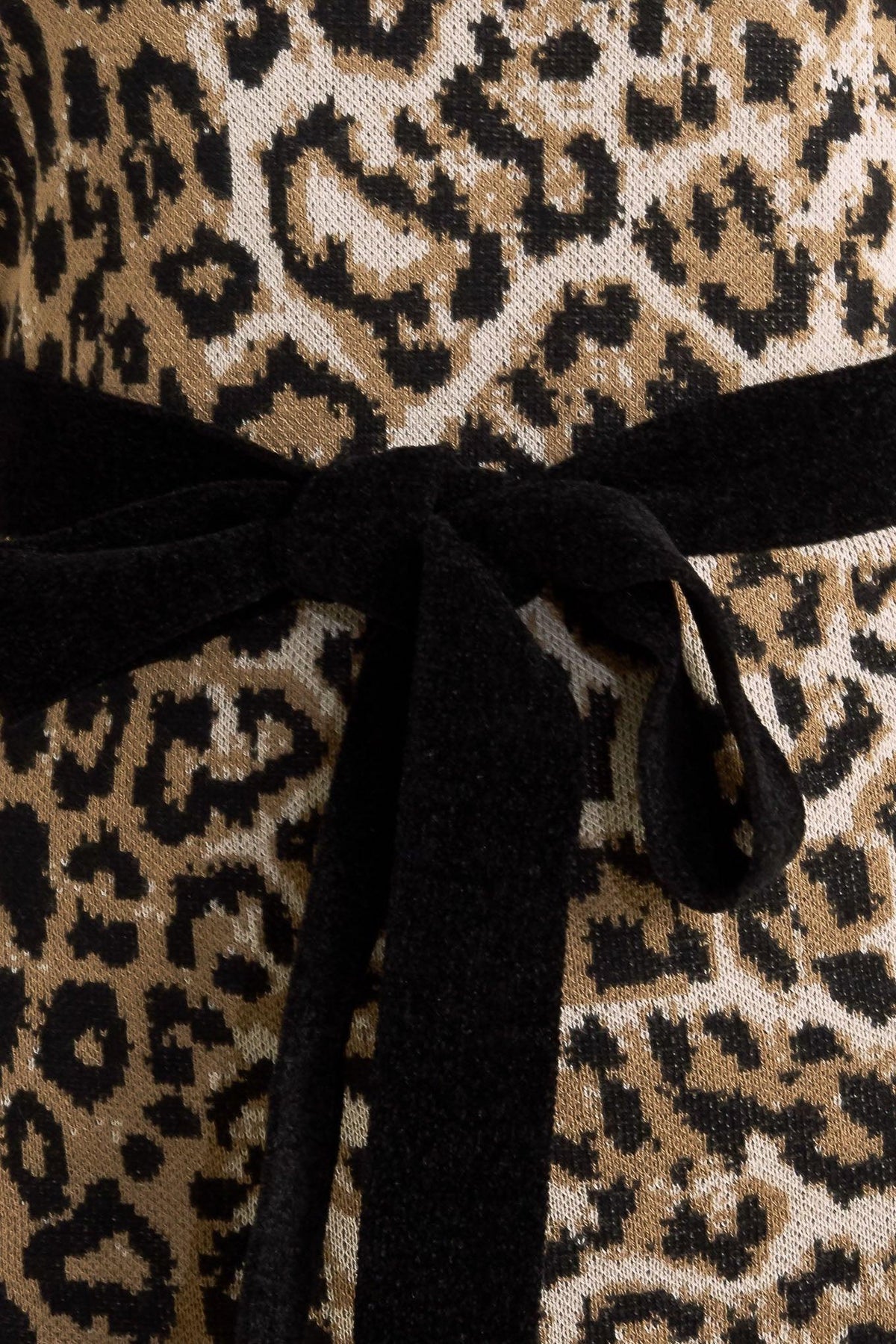VESTIDO MIDI DE PUNTO CON ESTAMPADO DE LEOPARDO WILD ROMANCE