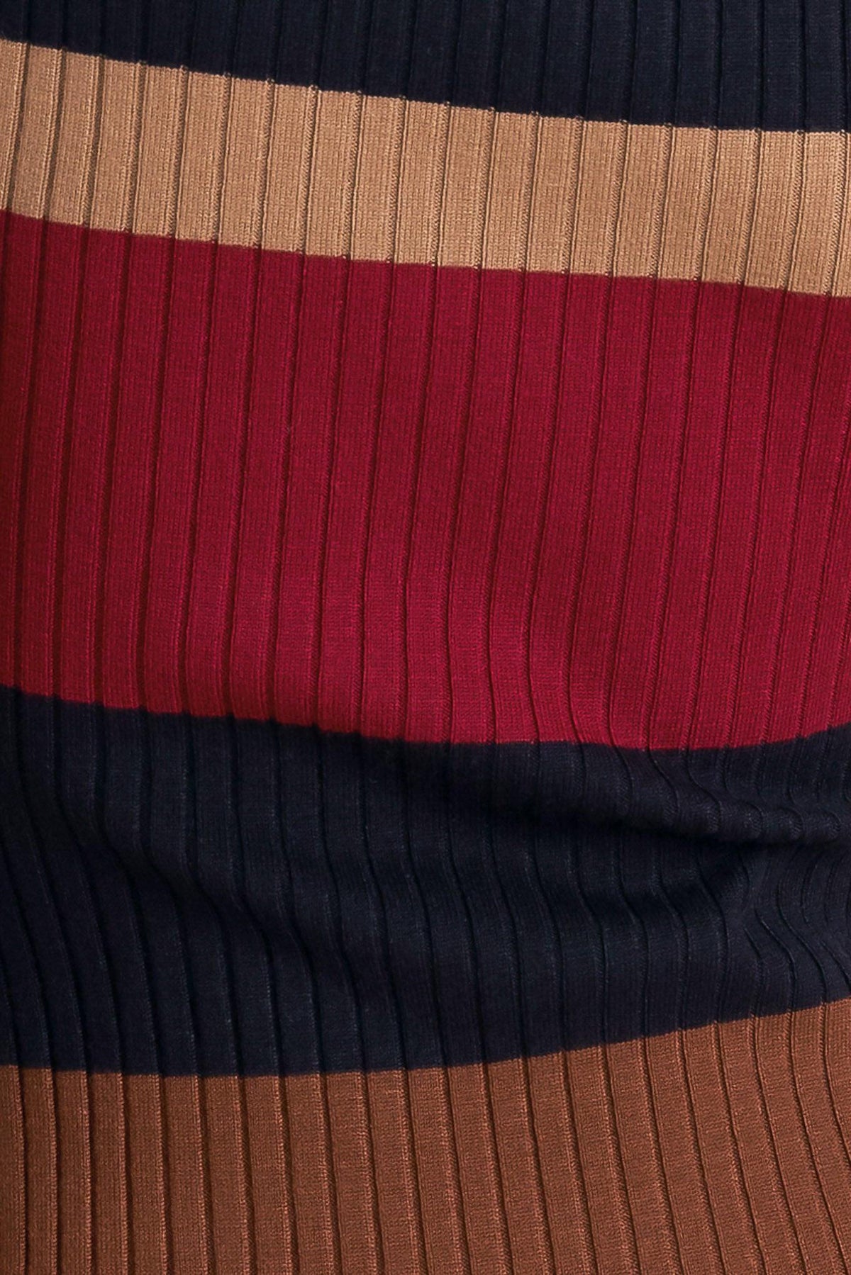 VESTIDO MIDI DE PUNTO CON BLOQUES DE COLOR FALL RHYTHM