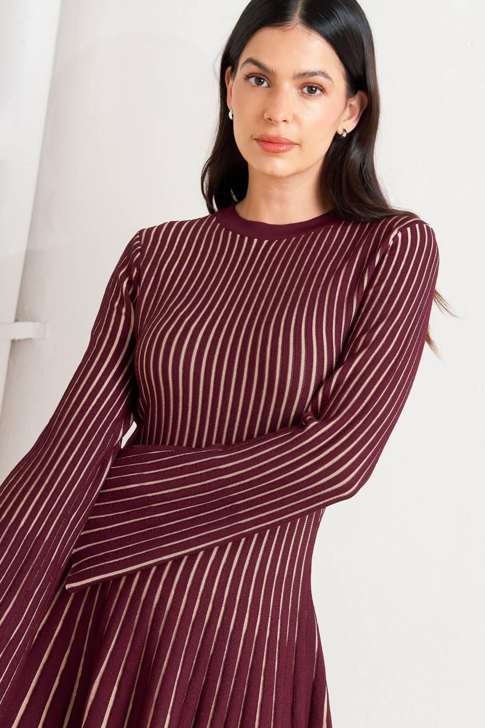 VERTICAL GRACE SWEATER MINI DRESS