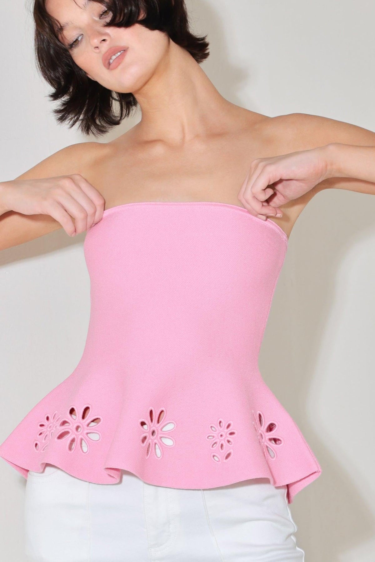 SUGAR PETAL SWEATER KNIT TOP