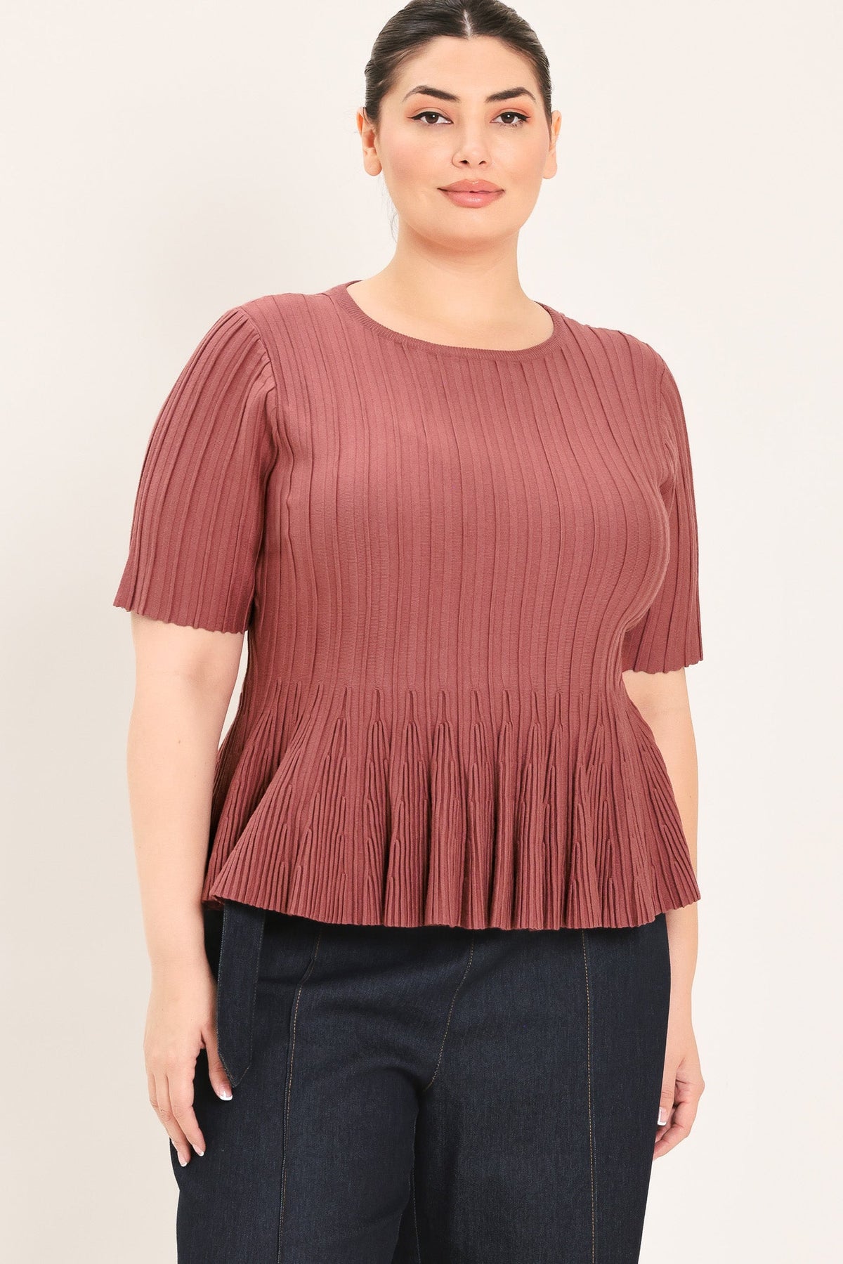 TOP DE PUNTO TIPO SWEATER "SOFT GIRL"