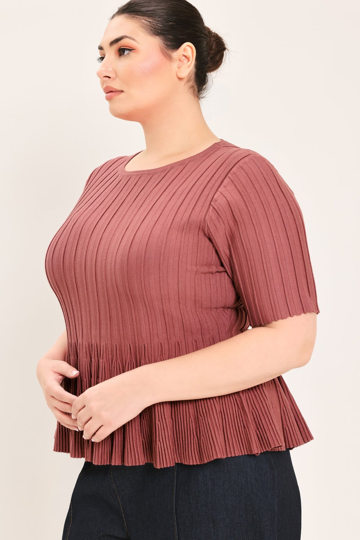 TOP DE PUNTO TIPO SWEATER "SOFT GIRL"