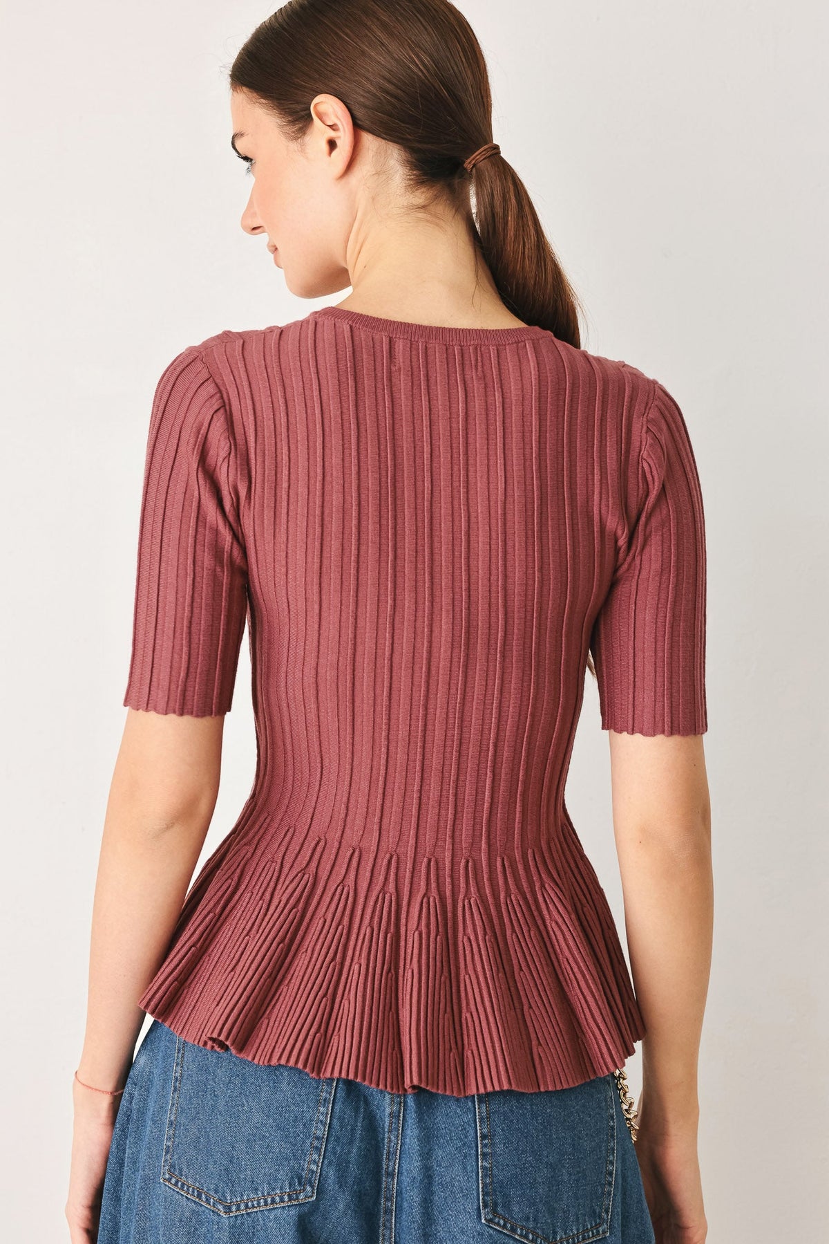 TOP DE PUNTO TIPO SWEATER "SOFT GIRL"