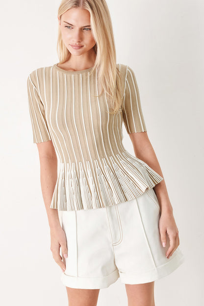 EASY SUMMER STRIPE SWEATER KNIT TOP
