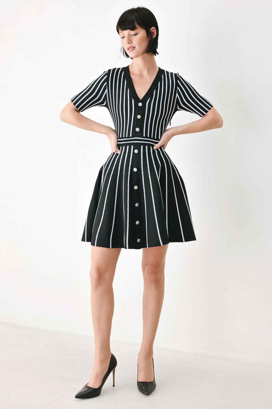 BLACK PARLOR MELODY SWEATER MINI DRESS