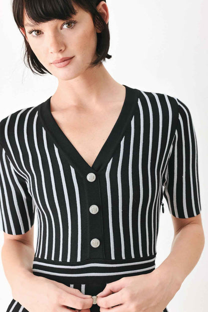 BLACK PARLOR MELODY SWEATER MINI DRESS