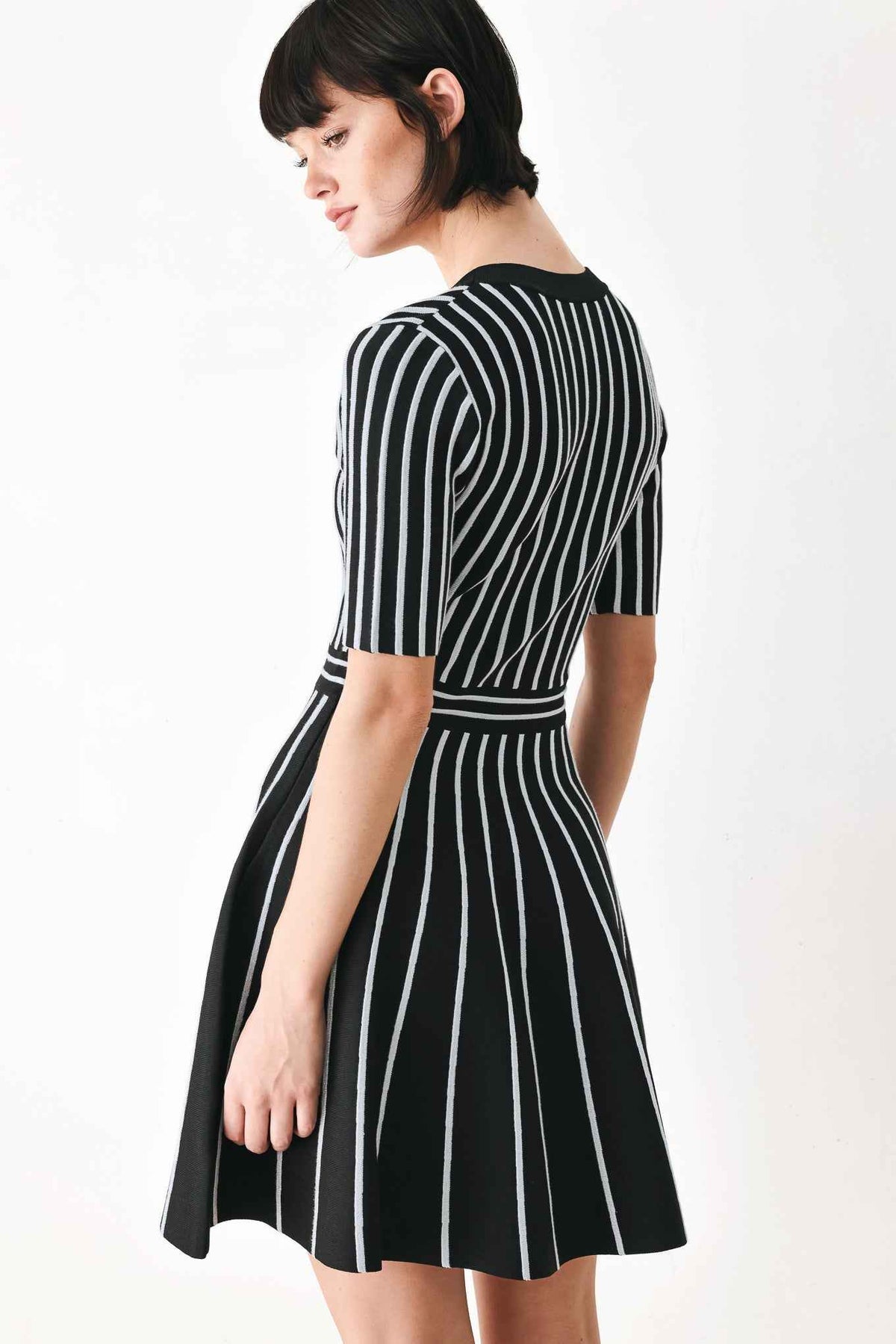 BLACK PARLOR MELODY SWEATER MINI DRESS