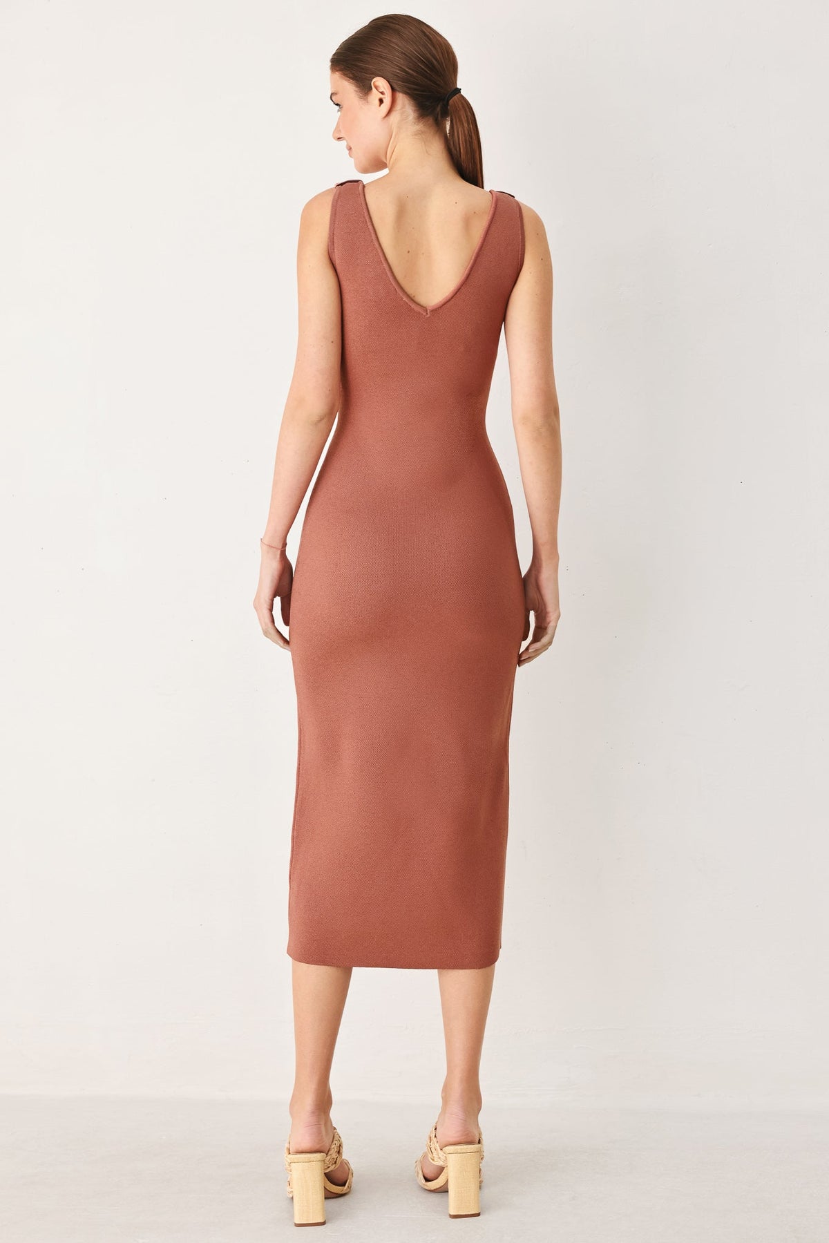 VESTIDO MIDI DE PUNTO MODERN BLOOM