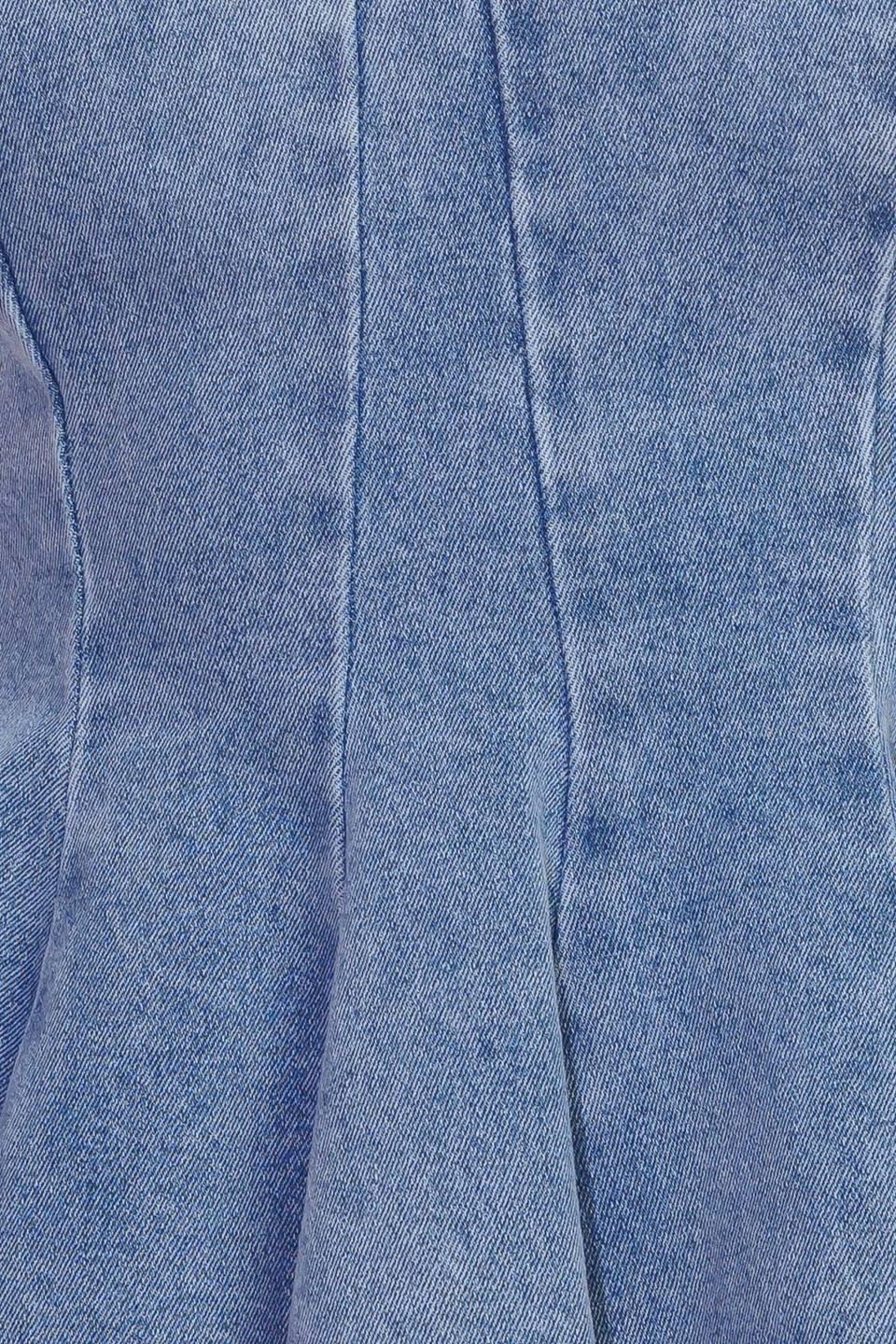 TOP CAMISERO DE MEZCLILLA CLARA SANDY WALTZ