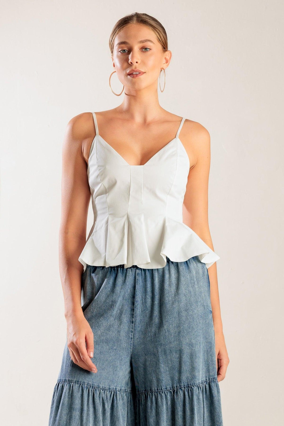 IT'S PERFECT TIMING WOVEN CAMI TOP