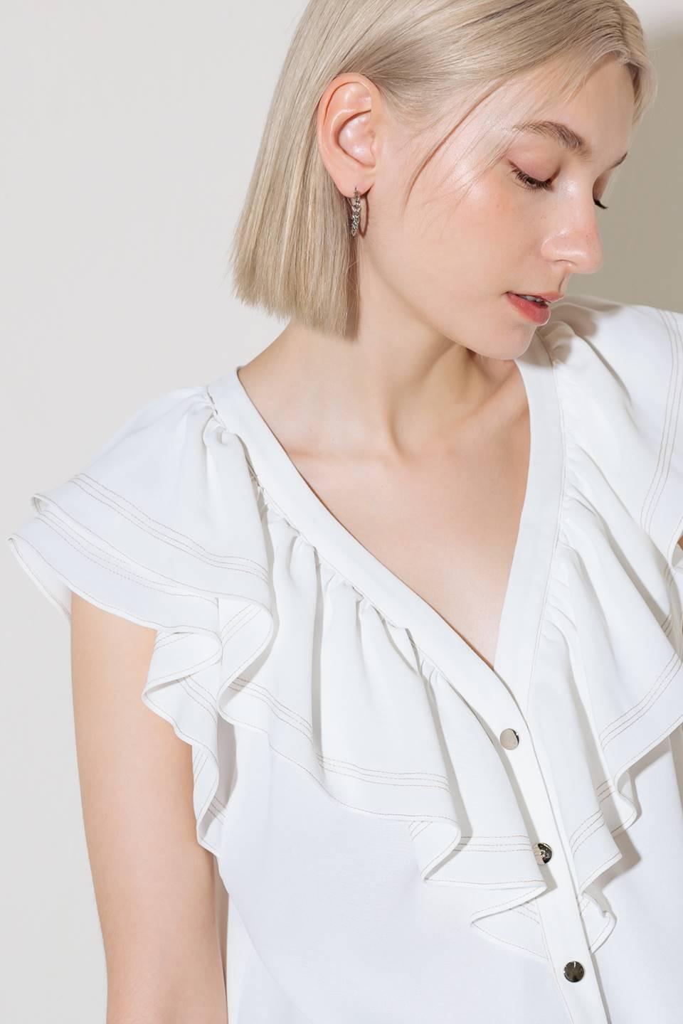 TOP TEJIDO BLANCO CRUDO PARA ROMANCE