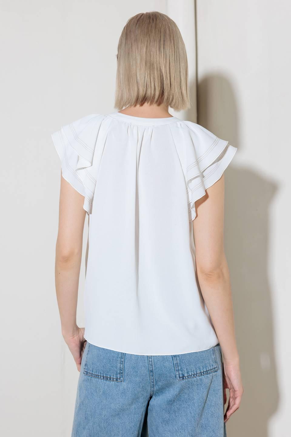TOP TEJIDO BLANCO CRUDO PARA ROMANCE