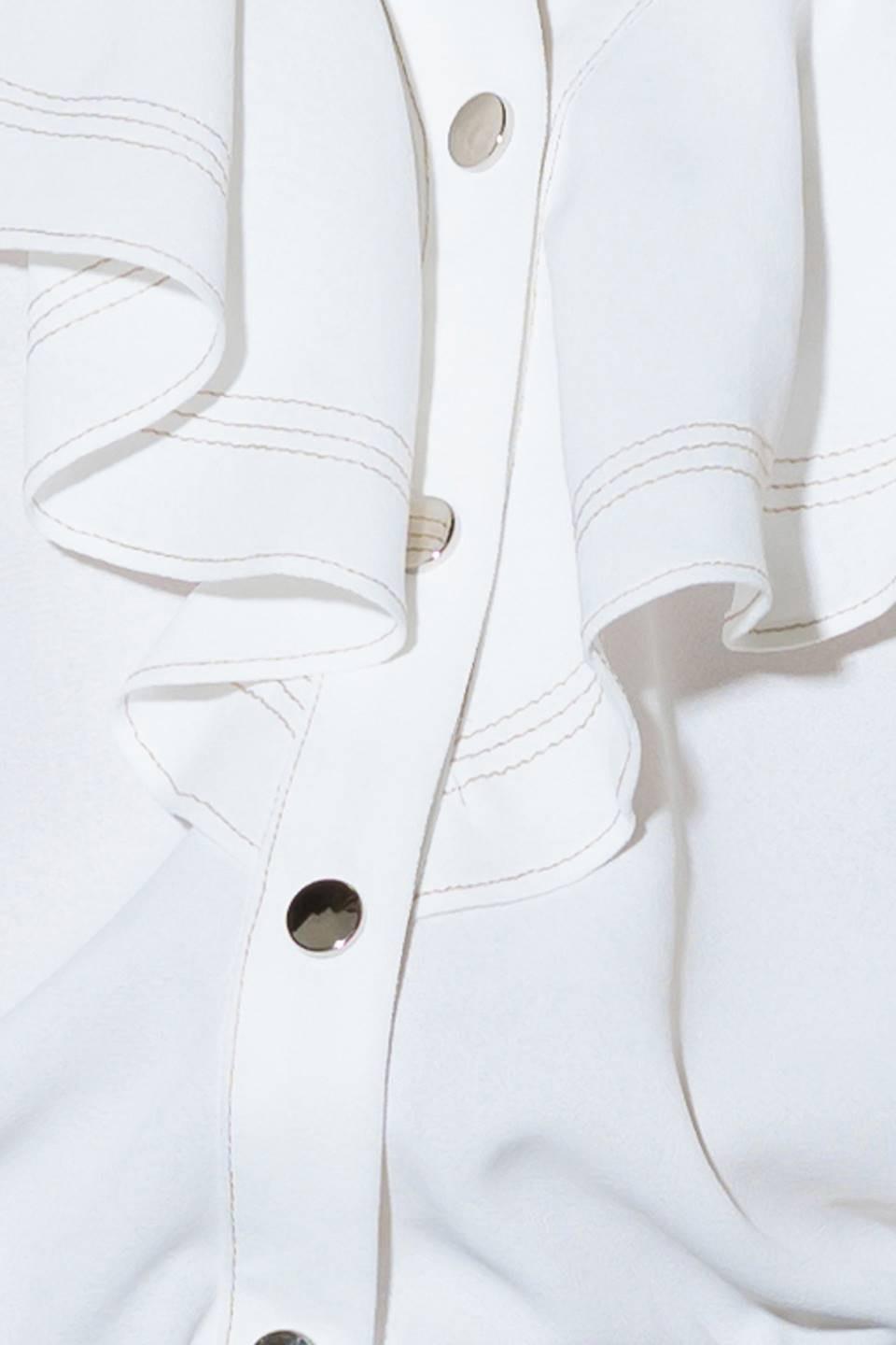 TOP TEJIDO BLANCO CRUDO PARA ROMANCE