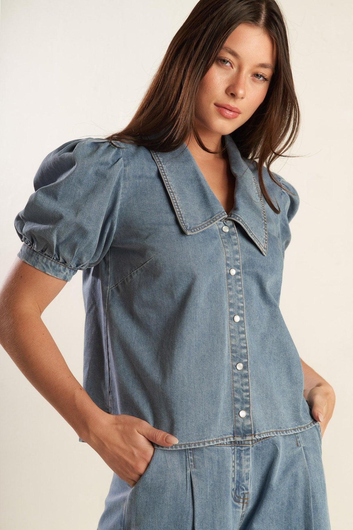 TOP VAQUERO CHAMBRAY ETERNO RESPLANDOR