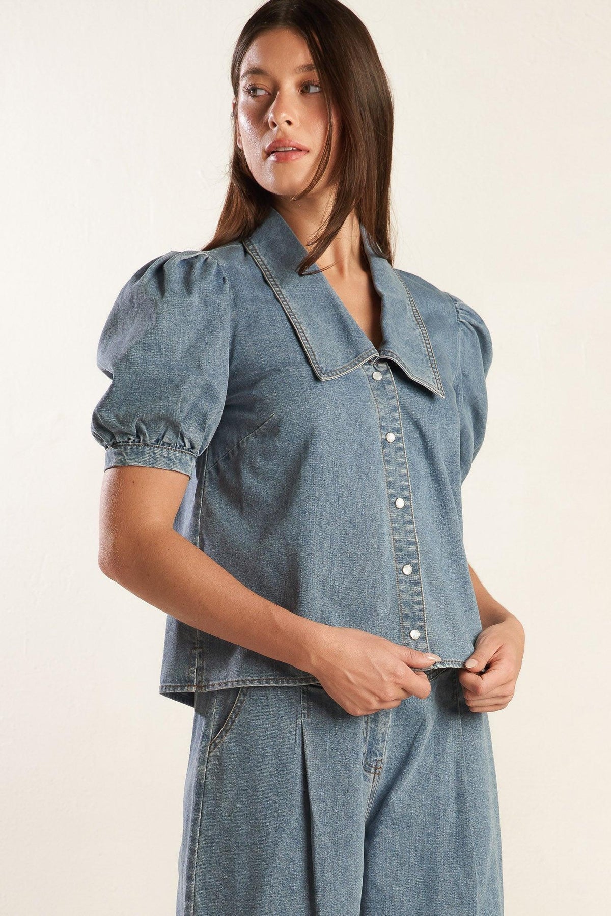 TOP VAQUERO CHAMBRAY ETERNO RESPLANDOR