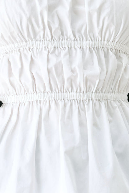 BEACH CLUB WOVEN STRAPLESS TOP