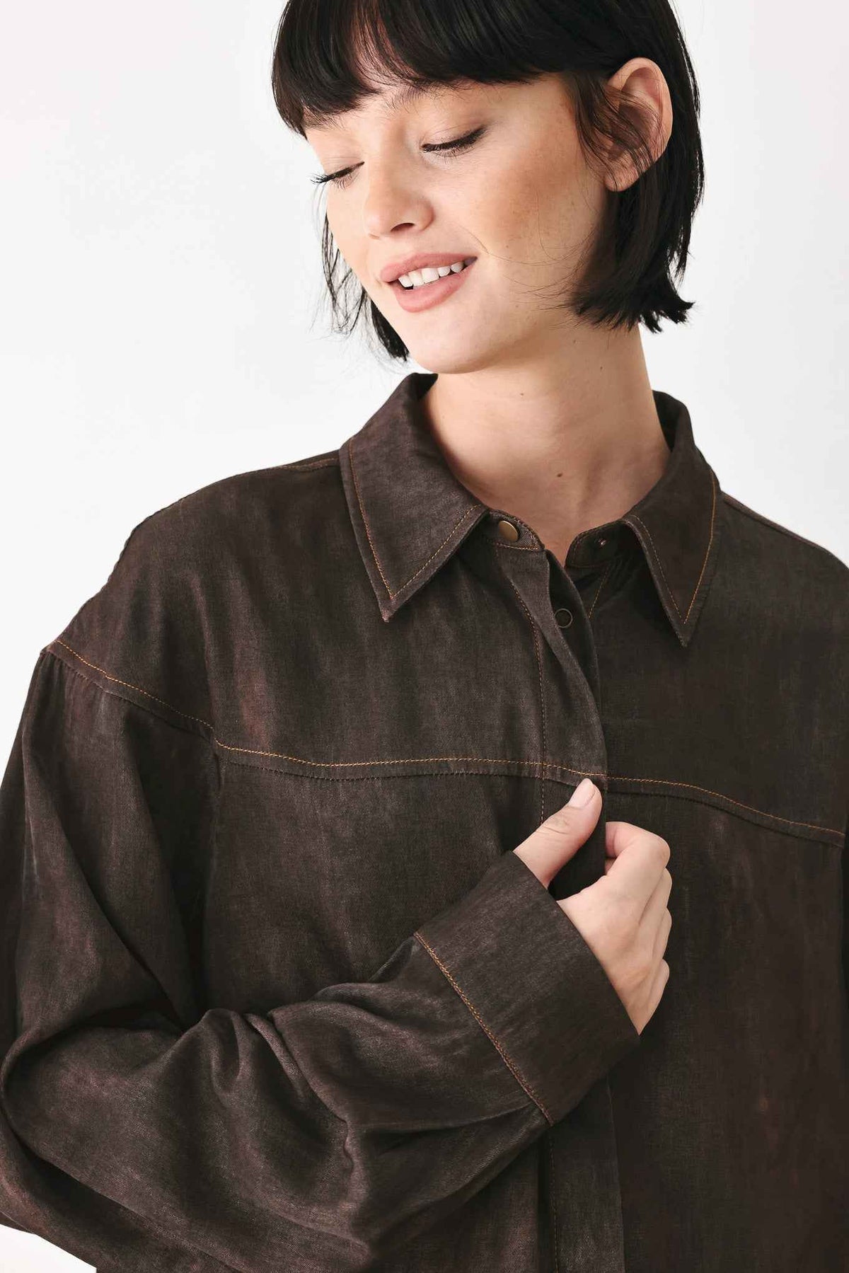 SABLE LOUNGE WOVEN TOP