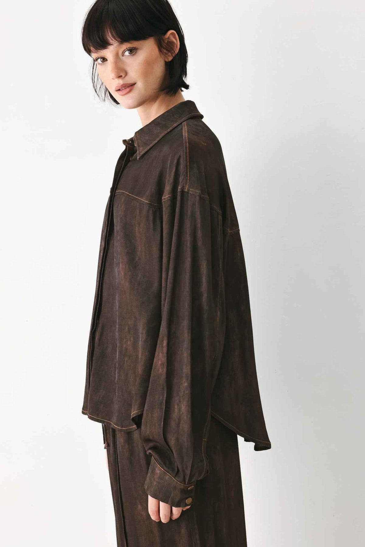 SABLE LOUNGE WOVEN TOP