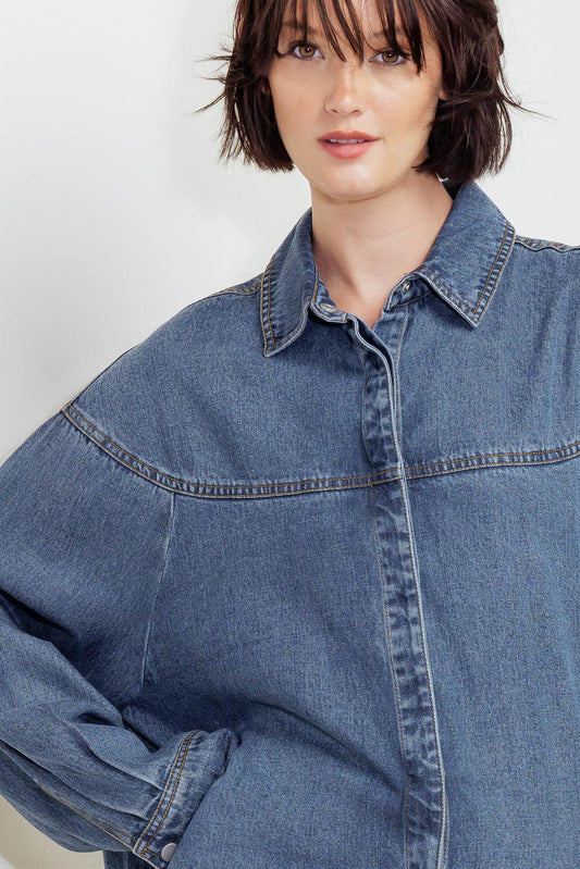 OFFLINE EDGE INDIGO DENIM TOP