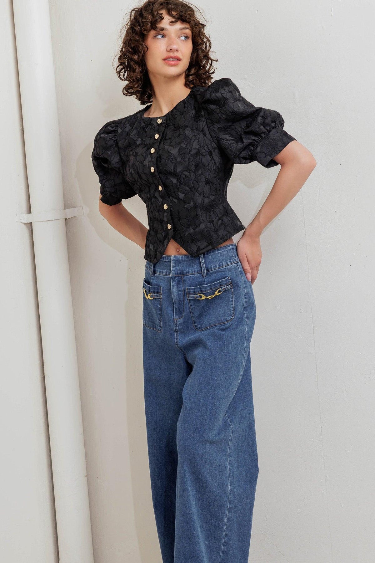 QUIET LUXE ROMANCE WOVEN TOP