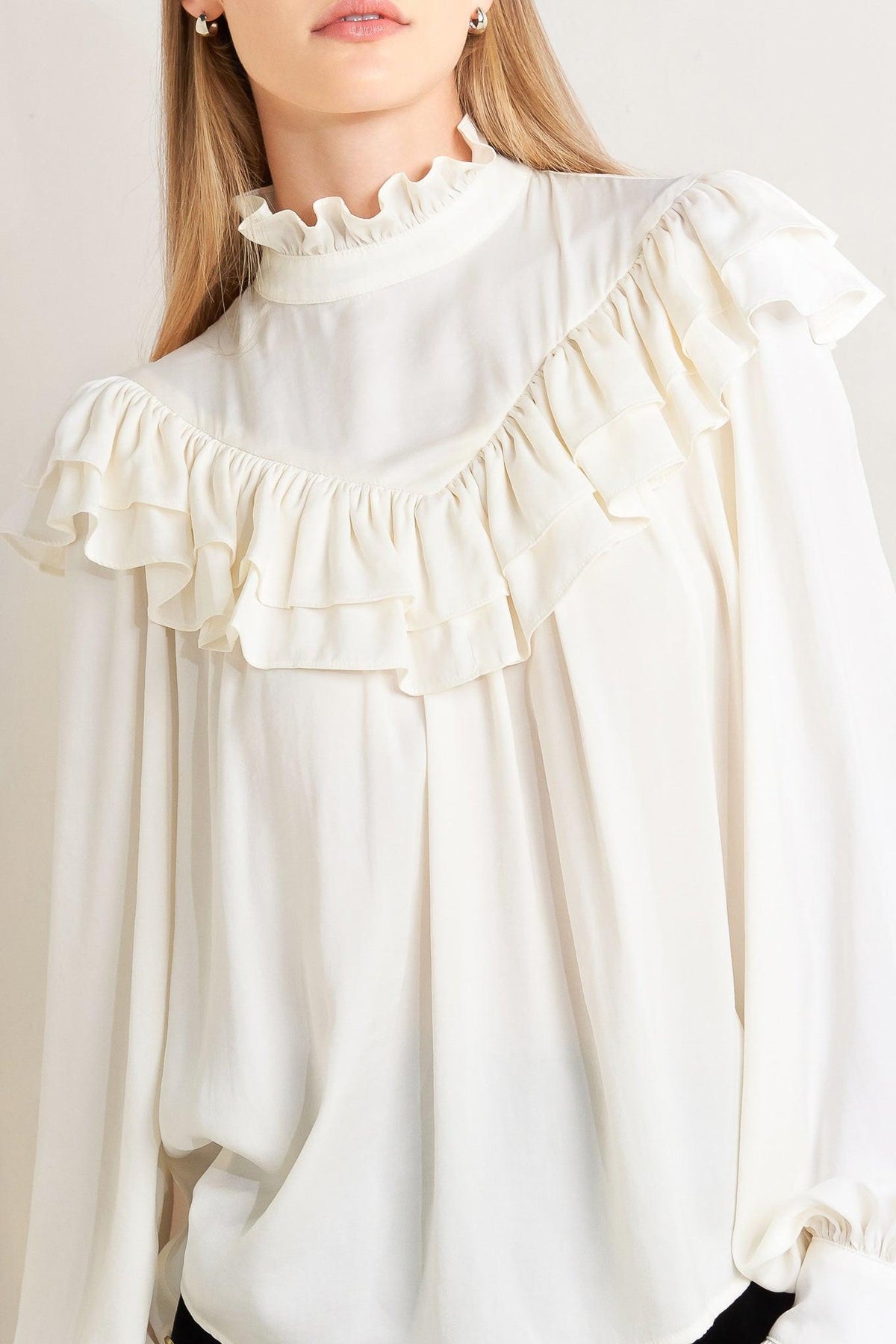 EDWARDIAN WALTZ WOVEN TOP