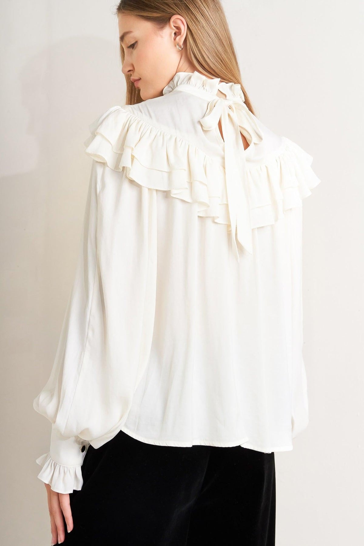 EDWARDIAN WALTZ WOVEN TOP