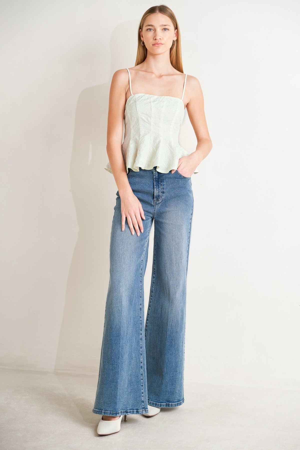 GRAND ENTRANCE WOVEN TOP