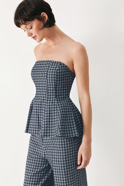 NOIR SOCIETY WOVEN TUBE TOP