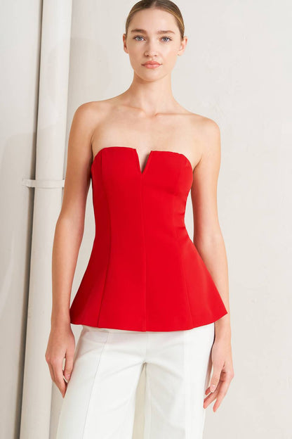 NOIR CONTOUR WOVEN TOP