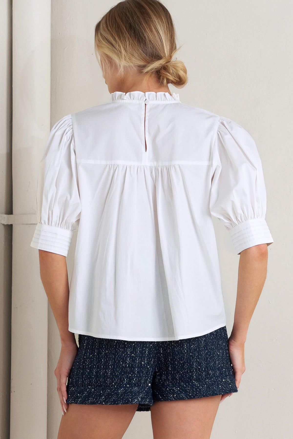 PURE POETRY VICTORIAN WOVEN TOP