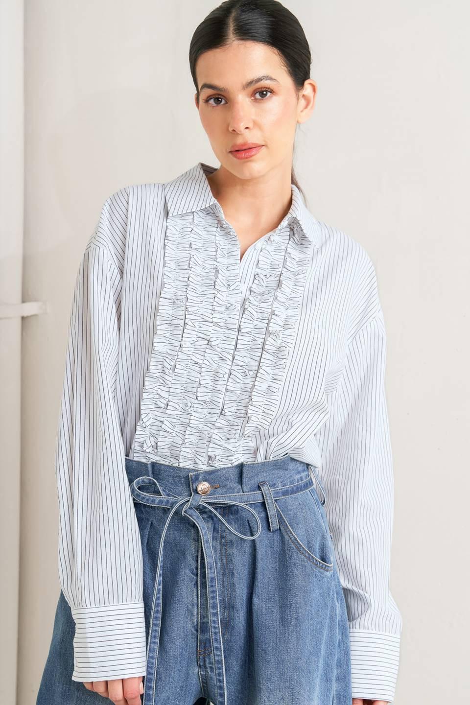 DAYLIGHT EDGE WOVEN TOP