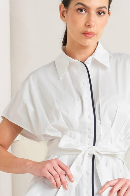 QUIET FORCE WOVEN TOP