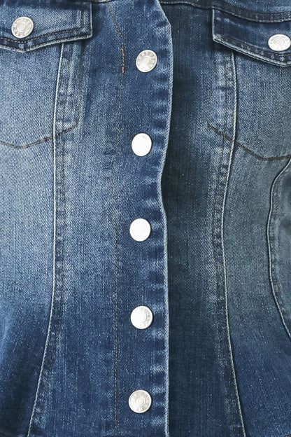 LOVELY COLLAR DENIM TOP